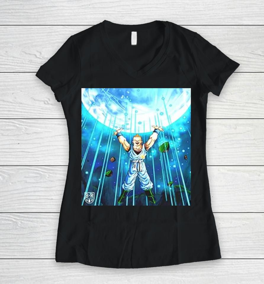 Dragon Ball Erling Haaland Rocked The Premier League With Manchester City For The Inspiration Rip Akira Toriyama Women V-Neck T-Shirt