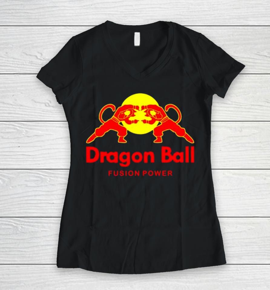 Dragon Ball Fusion Power Women V-Neck T-Shirt