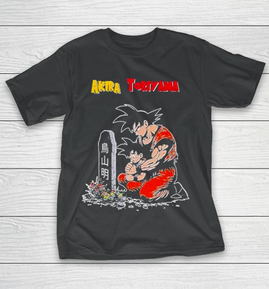Dragon Ball Goku And Gohan Sting Visiting Akira Toriyama Grave T-Shirt