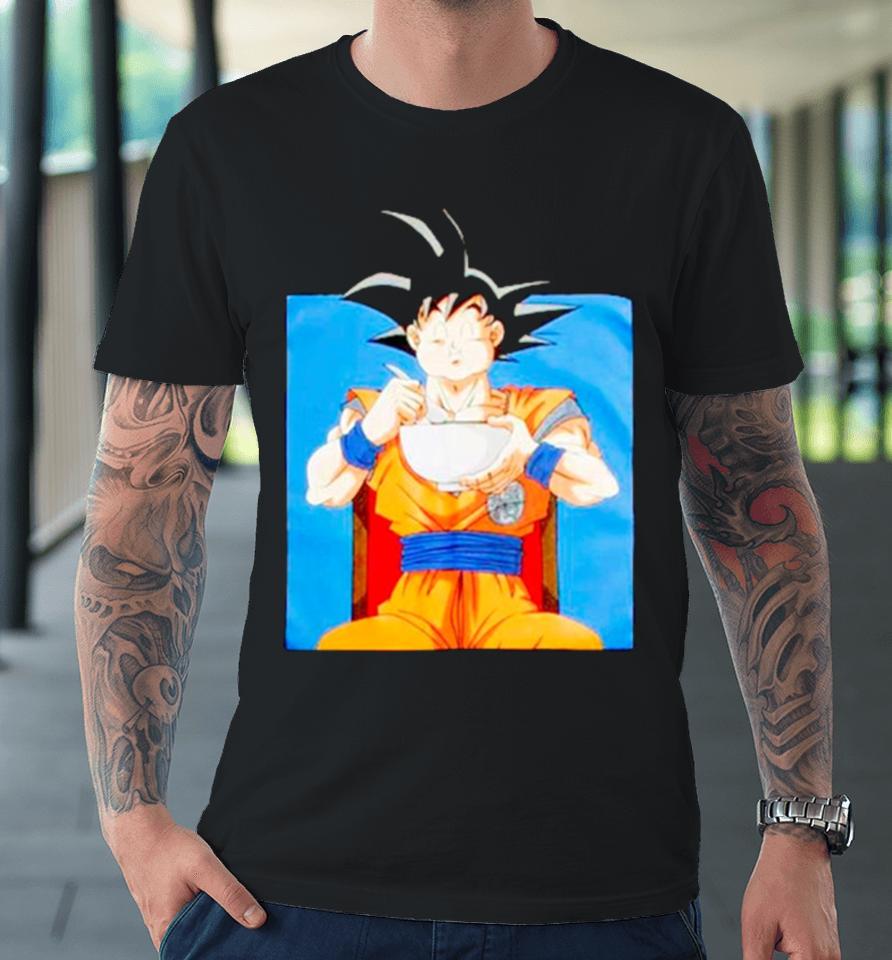 Dragon Ball Super Goku Eating Ramen Premium T-Shirt