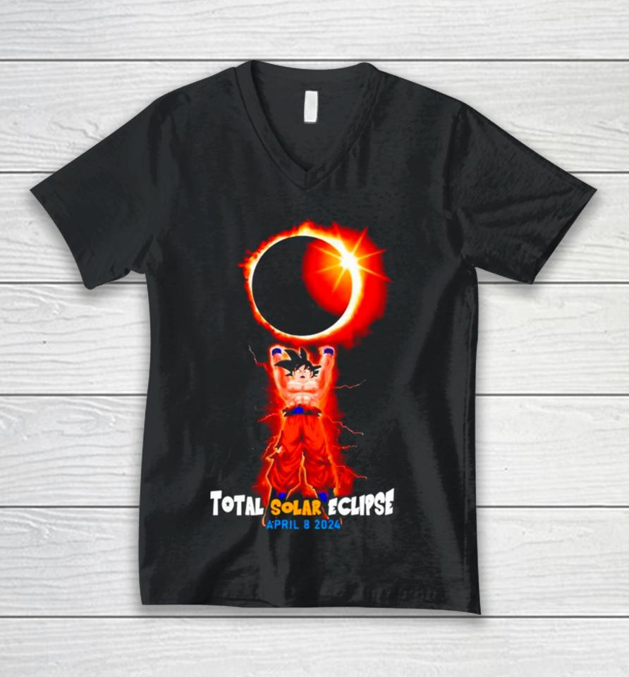 Dragon Ball Total Solar Eclipse April 8 2024 Unisex V-Neck T-Shirt