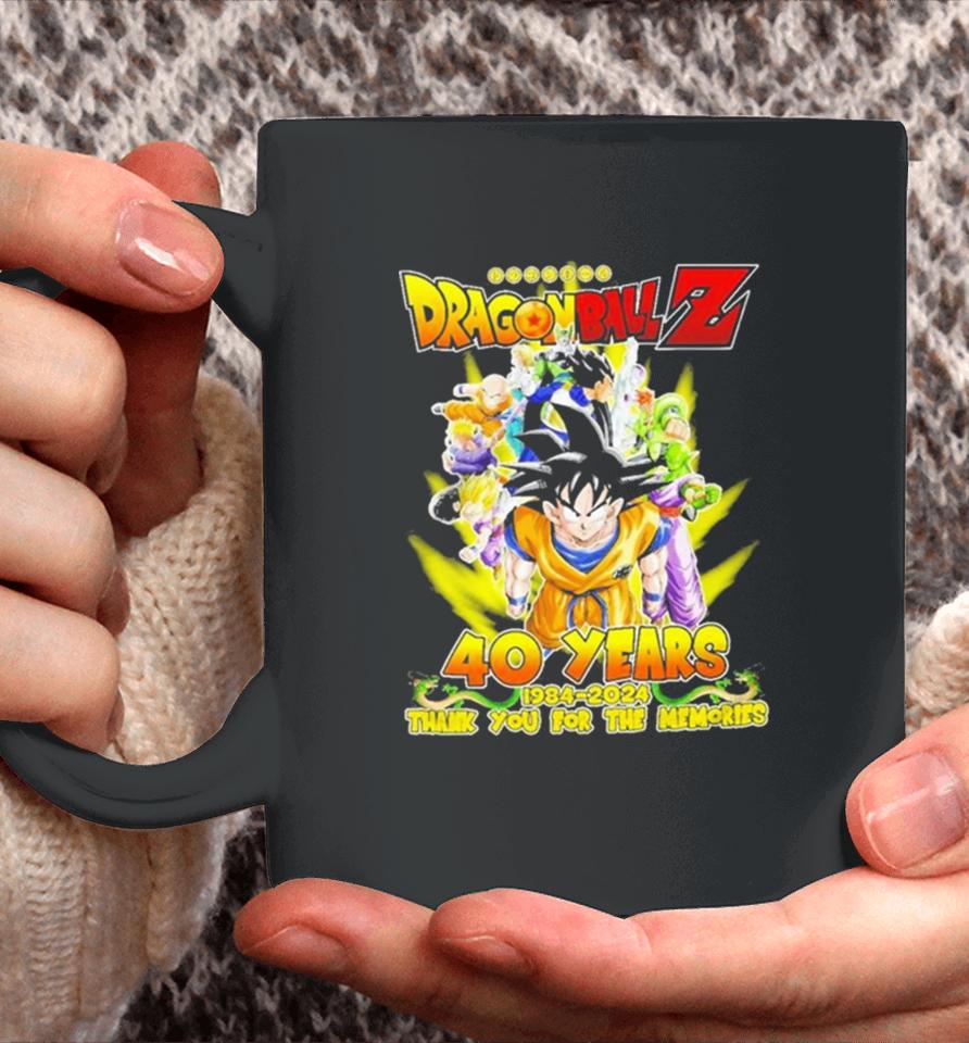 Dragon Ball Z 40 Years 1984 2024 Thank You For The Memories Signature Coffee Mug