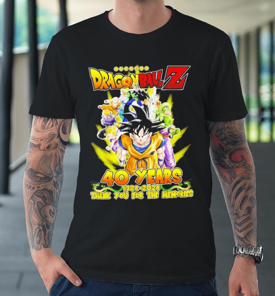 Dragon Ball Z 40 Years 1984 2024 Thank You For The Memories Signature Premium T-Shirt