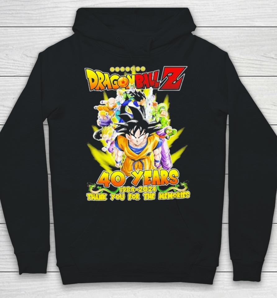Dragon Ball Z 40 Years 1984 2024 Thank You For The Memories Signature Hoodie