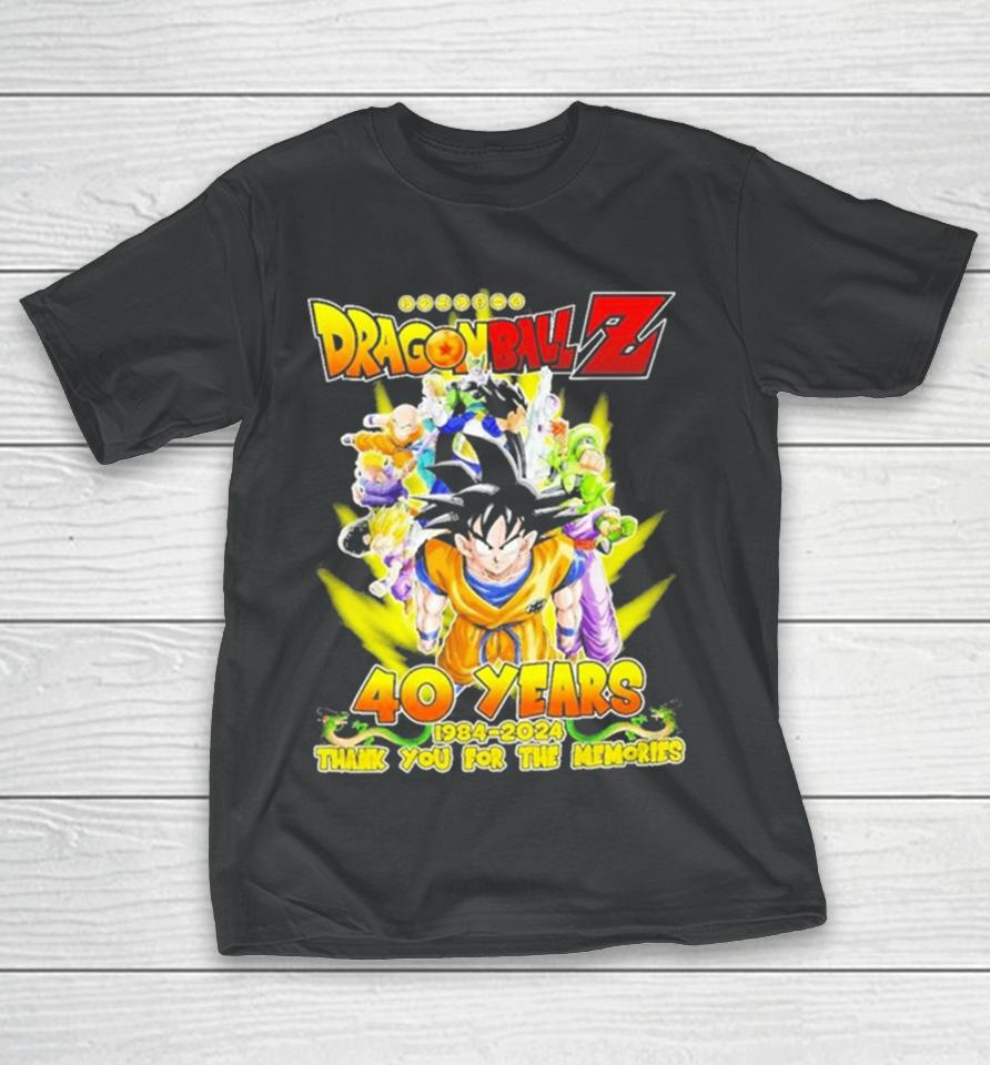 Dragon Ball Z 40 Years 1984 2024 Thank You For The Memories Signature T-Shirt