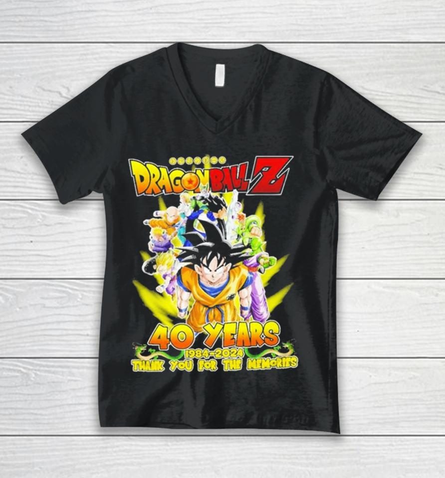 Dragon Ball Z 40 Years 1984 2024 Thank You For The Memories Signature Unisex V-Neck T-Shirt