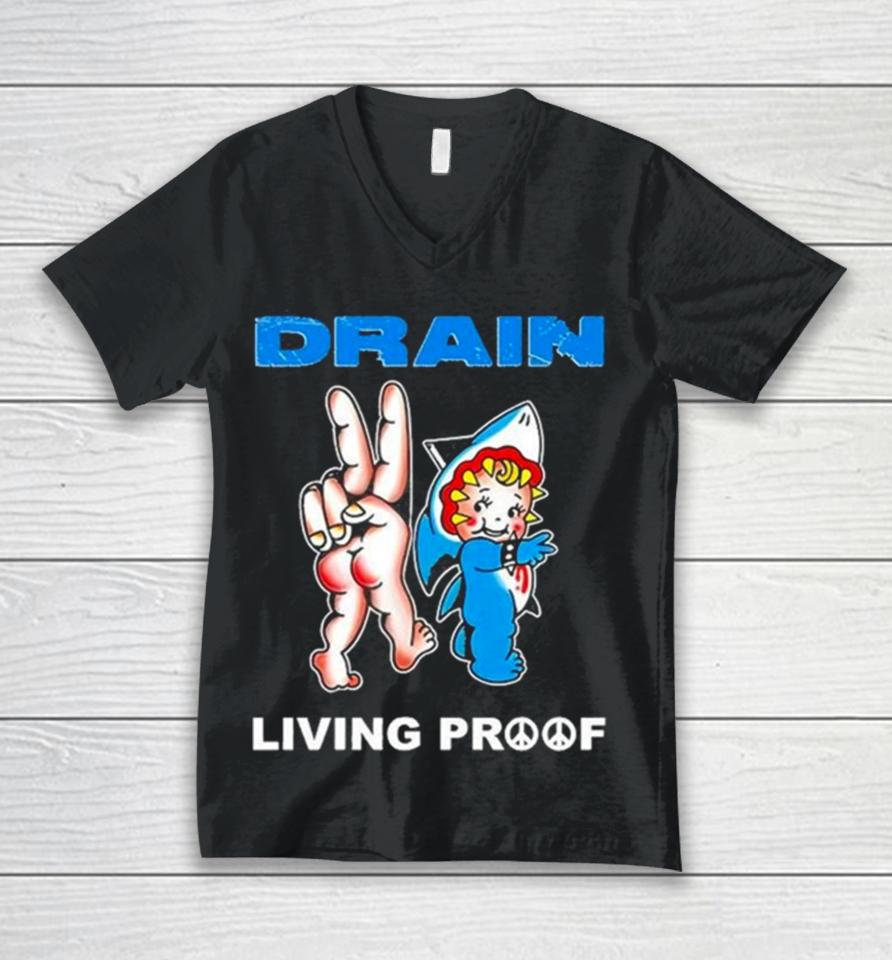 Drain Kewpie Flash Living Proof Unisex V-Neck T-Shirt