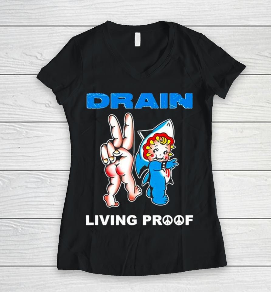Drain Kewpie Flash Living Proof Women V-Neck T-Shirt