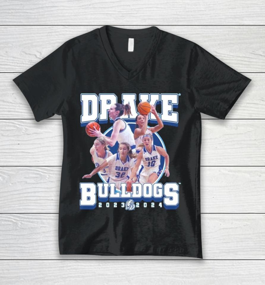 Drake Bulldogs 2024 Ncaa Women’s Basketball 2023 – 2024 Post Season Unisex V-Neck T-Shirt