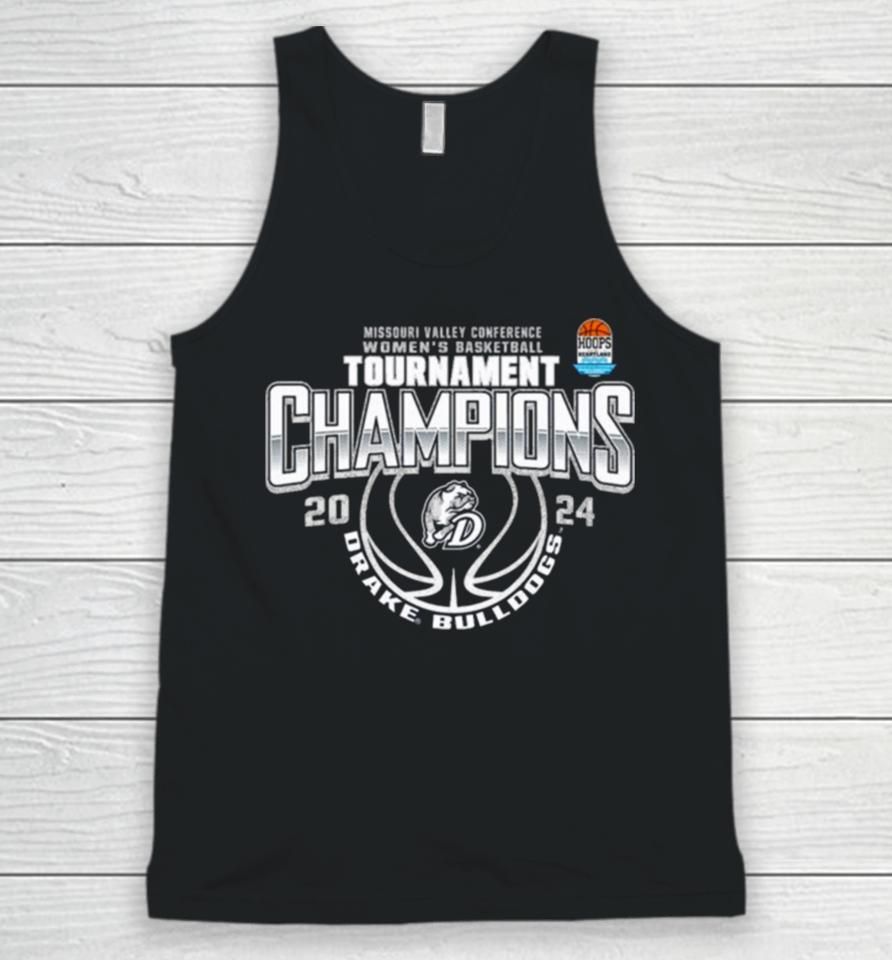 Drake Bulldogs Women’s Basketball 2024 Mvc Conference Tournament Champions Unisex Tank Top