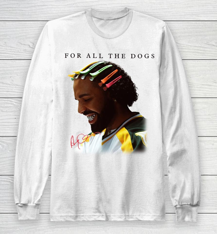 Drake Head For All The Dogs Vintage Long Sleeve T-Shirt