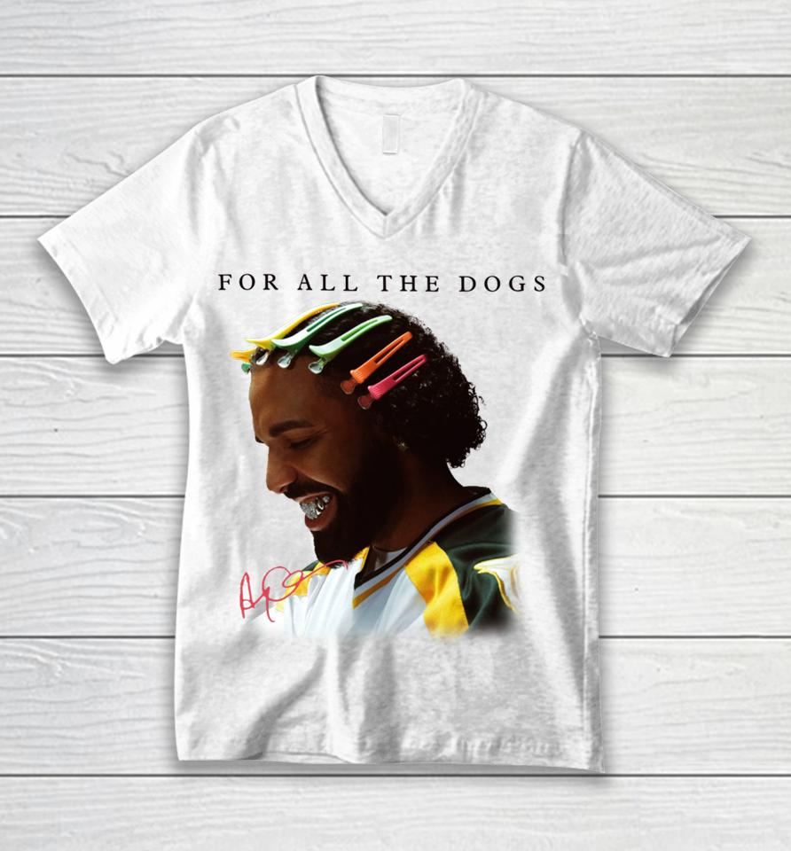 Drake Head For All The Dogs Vintage Unisex V-Neck T-Shirt