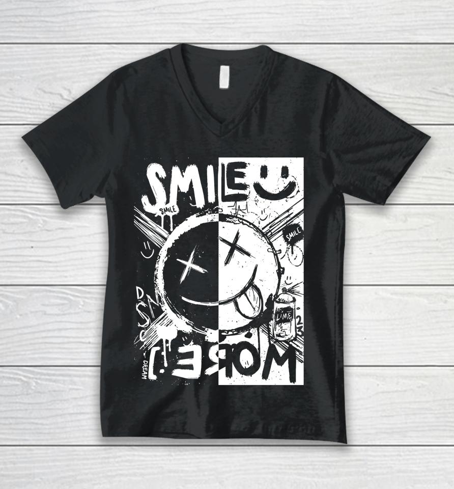 Dream Merch Smile More Unisex V-Neck T-Shirt