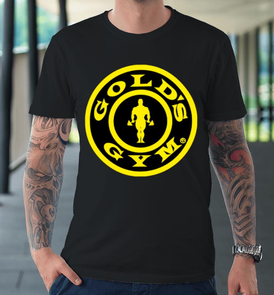 Drew Mcintyre Wearing Gold's Gym Logo Premium T-Shirt