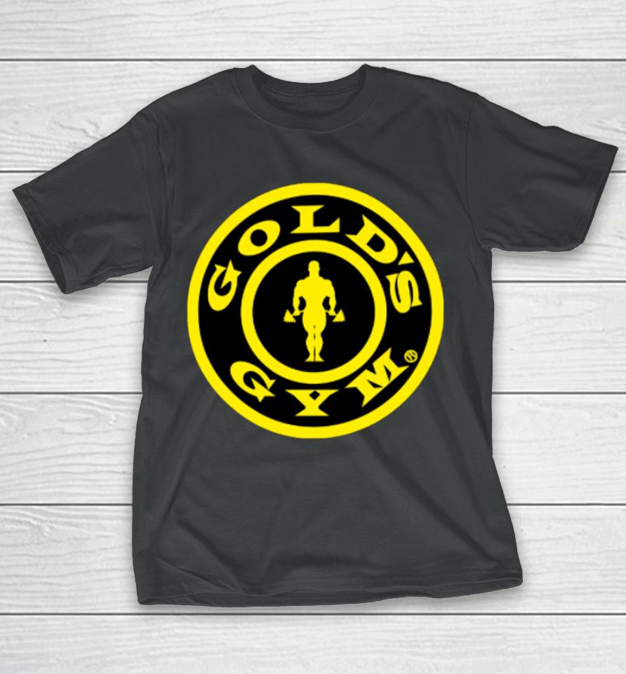 Drew Mcintyre Wearing Gold's Gym Logo T-Shirt