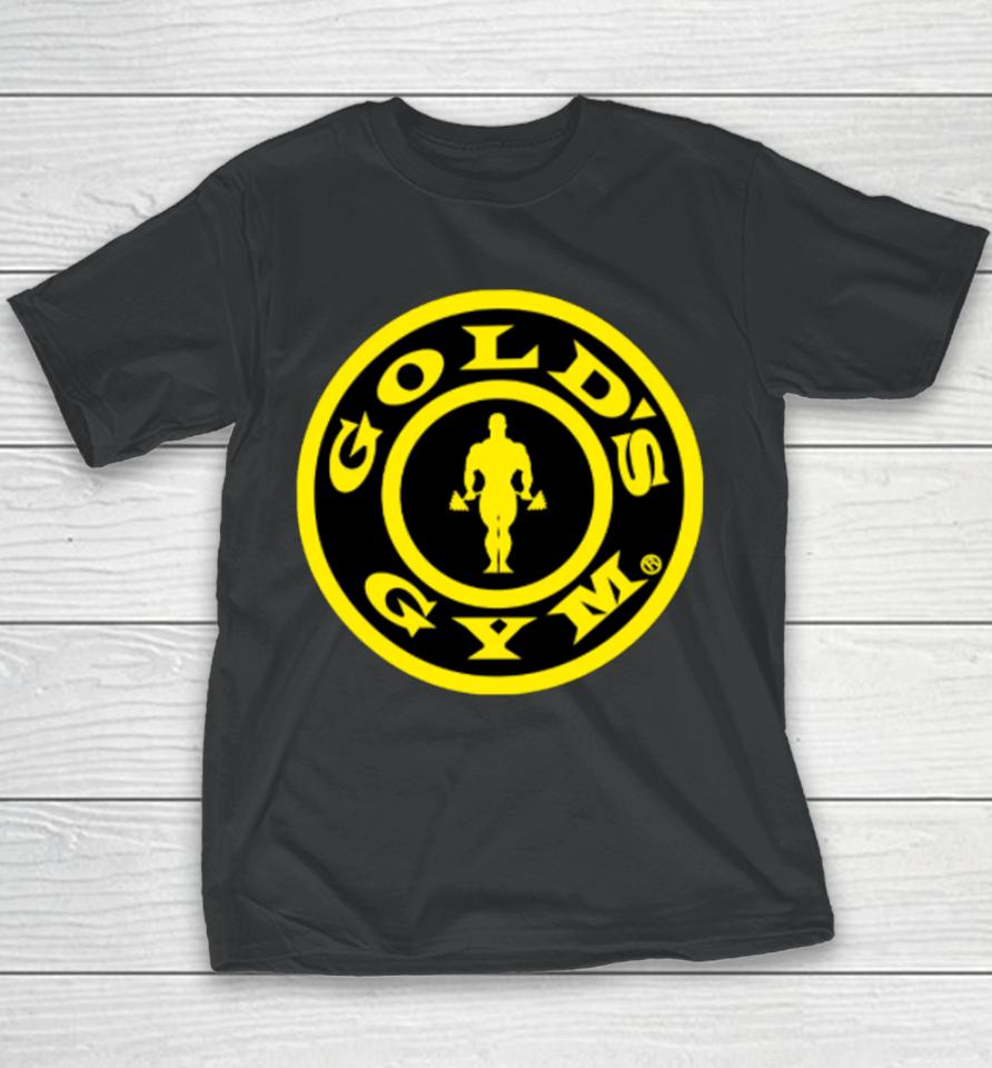 Drew Mcintyre Wearing Gold's Gym Logo Youth T-Shirt