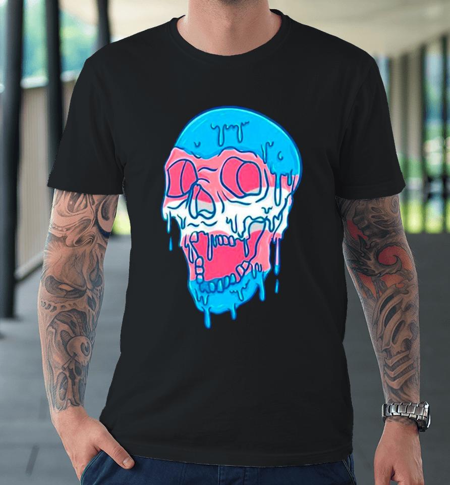 Dripping Trans Pride Skull Transgender Premium T-Shirt