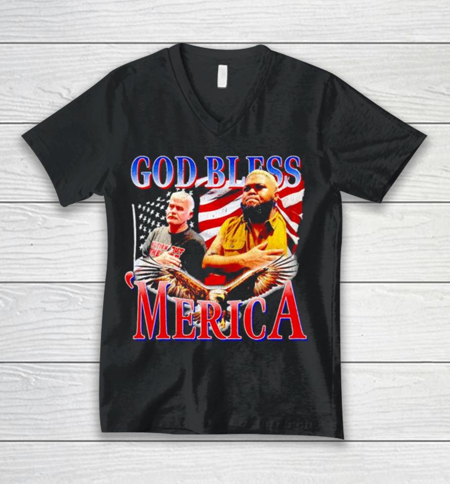 Druski God Bless ‘Merica Unisex V-Neck T-Shirt