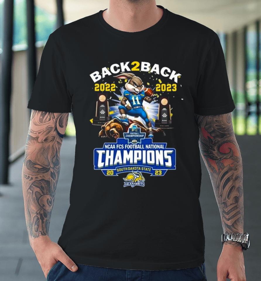 Dsu Jackrabbits Mascot Back To Back 2022 2023 Ncaa Fcs Football National Champions Premium T-Shirt