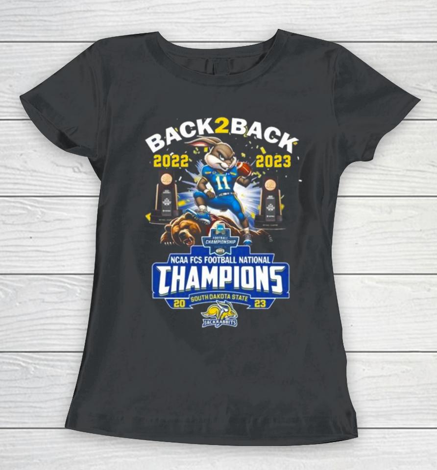 Dsu Jackrabbits Mascot Back To Back 2022 2023 Ncaa Fcs Football National Champions Women T-Shirt