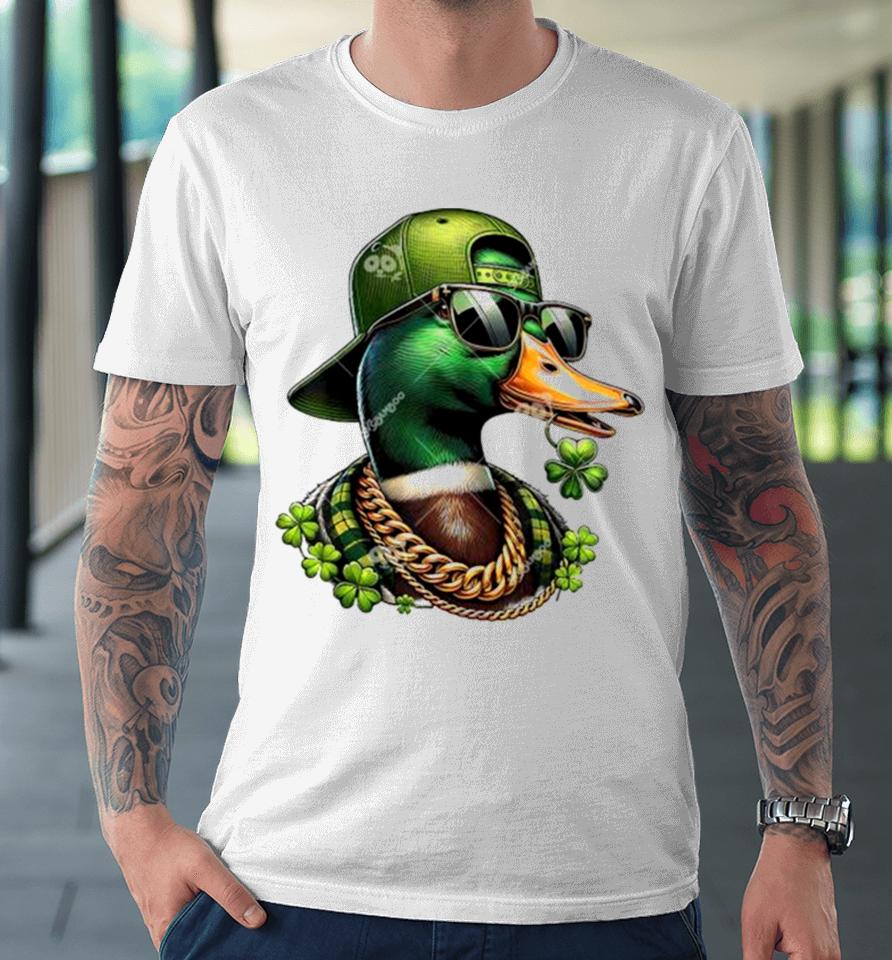 Duck So Cool St Patrick’s Day Saint Patricks Call Me Lucky Mallard Premium T-Shirt