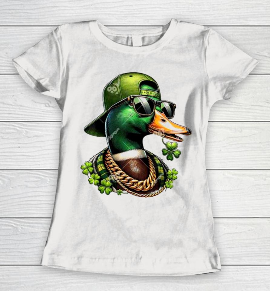 Duck So Cool St Patrick’s Day Saint Patricks Call Me Lucky Mallard Women T-Shirt