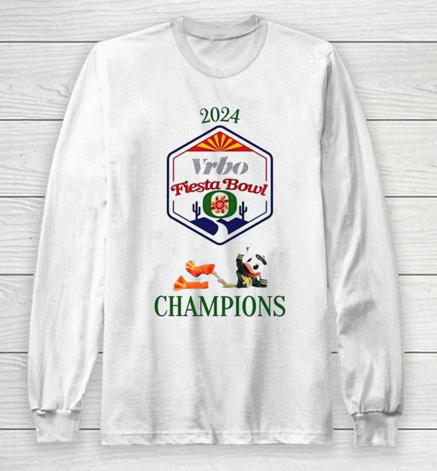 Ducks 2024 Vrbo Fiesta Bowl Champions Long Sleeve T-Shirt