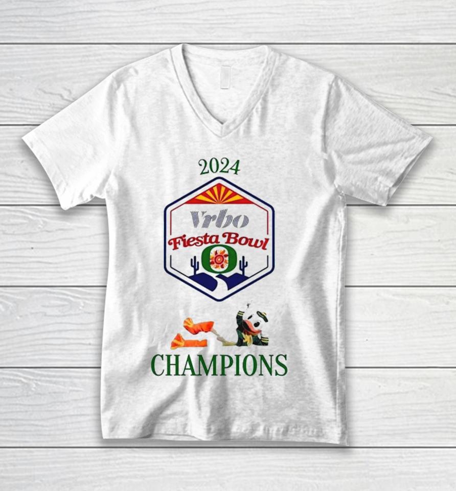 Ducks 2024 Vrbo Fiesta Bowl Champions Unisex V-Neck T-Shirt