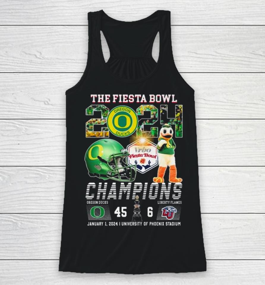 Ducks The Fiesta Bowl 2024 Champions 45 6 Liberty Flames Racerback Tank