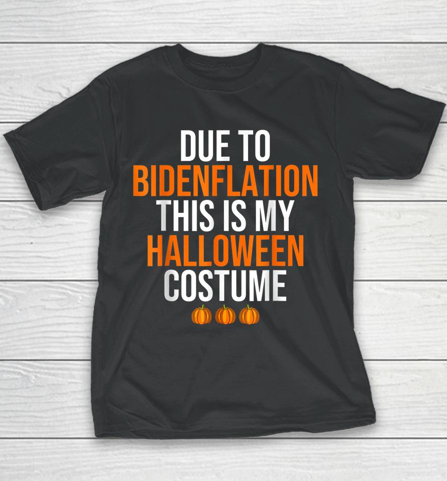 Due To Bidenflation This Is My Halloween Costume Youth T-Shirt