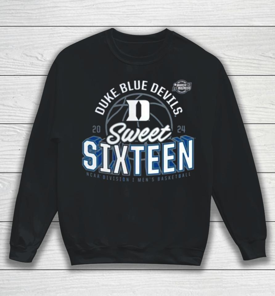 Duke Blue Devils 2024 Ncaa Men’s Basketball Tournament March Madness Sweet Sixteen Defensive Stance Sweatshirt