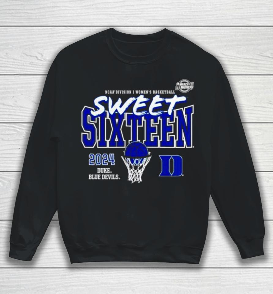 Duke Blue Devils 2024 Ncaa Women’s Basketball Tournament March Madness Sweet 16 Fast Break Sweatshirt
