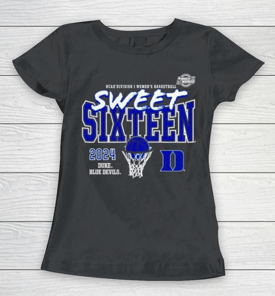 Duke Blue Devils 2024 Ncaa Women’s Basketball Tournament March Madness Sweet 16 Fast Break Women T-Shirt