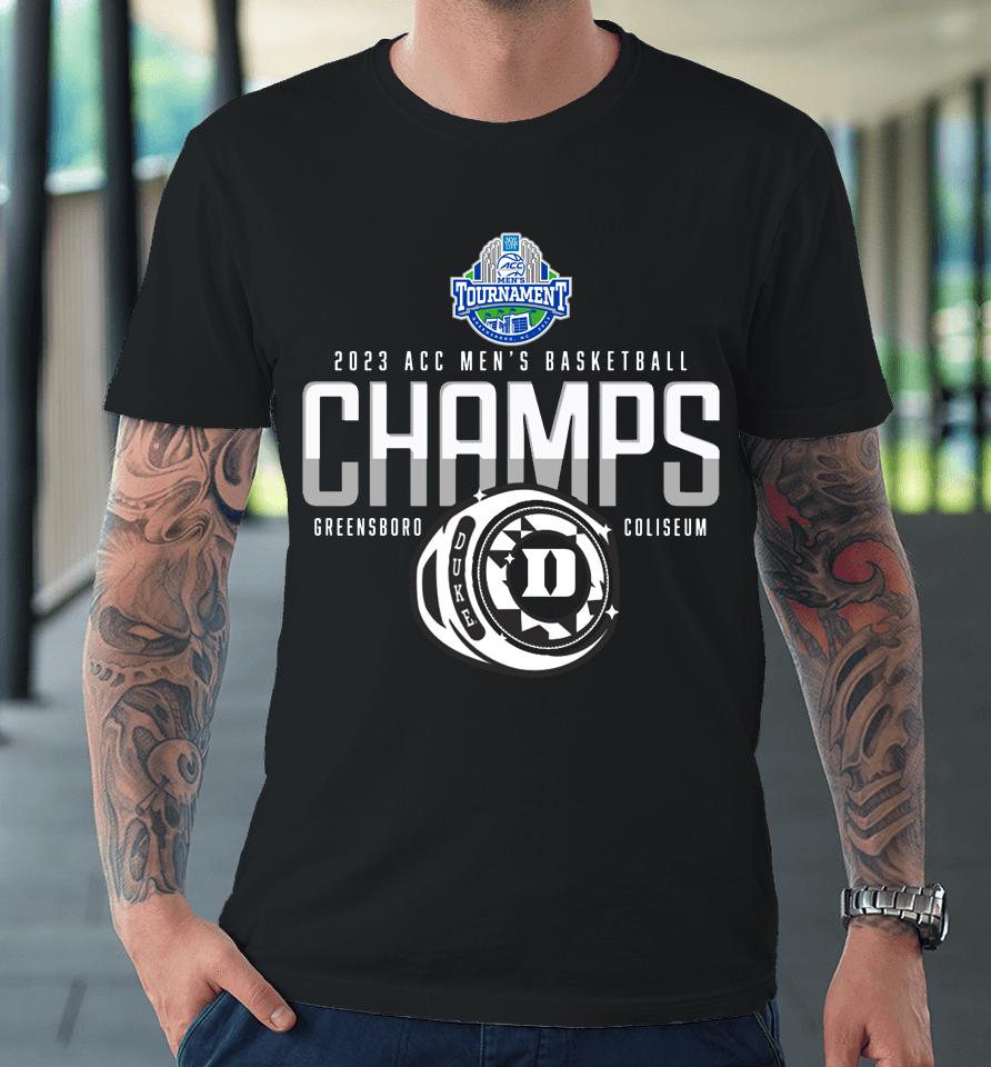 Duke Blue Devils Blue 84 2023 Acc Men's Basketball Conference Tournament Champions Premium T-Shirt