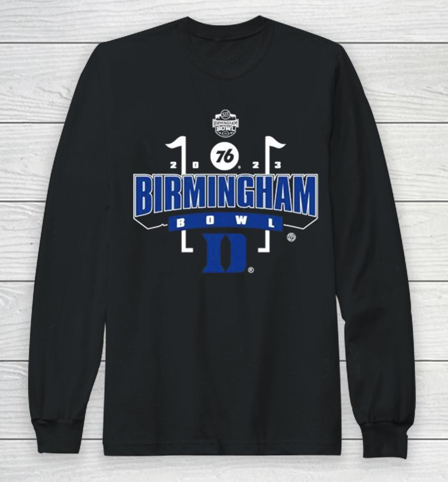 Duke Blue Devils Football 2023 76 Birmingham Bowl Matchup Long Sleeve T-Shirt