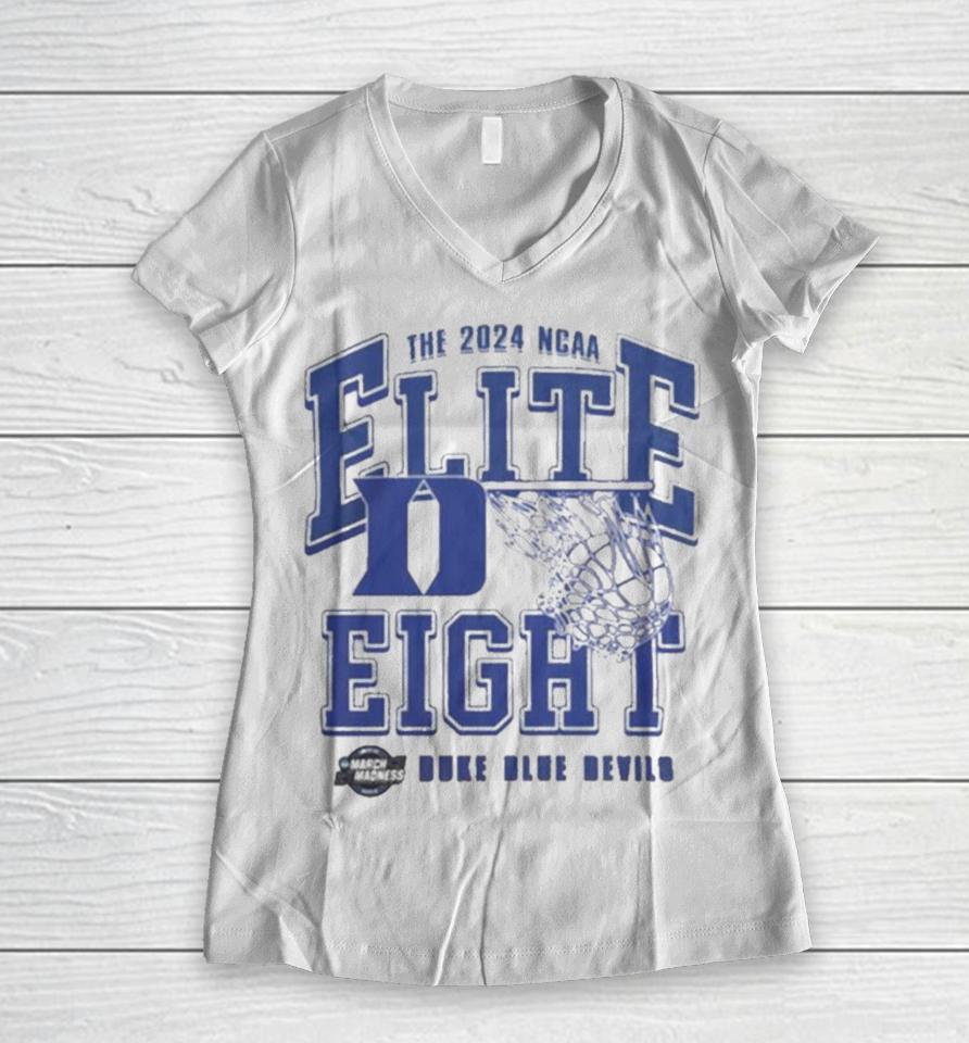 Duke Blue Devils Mbb The 2024 Ncaa Elite Eight Women V-Neck T-Shirt