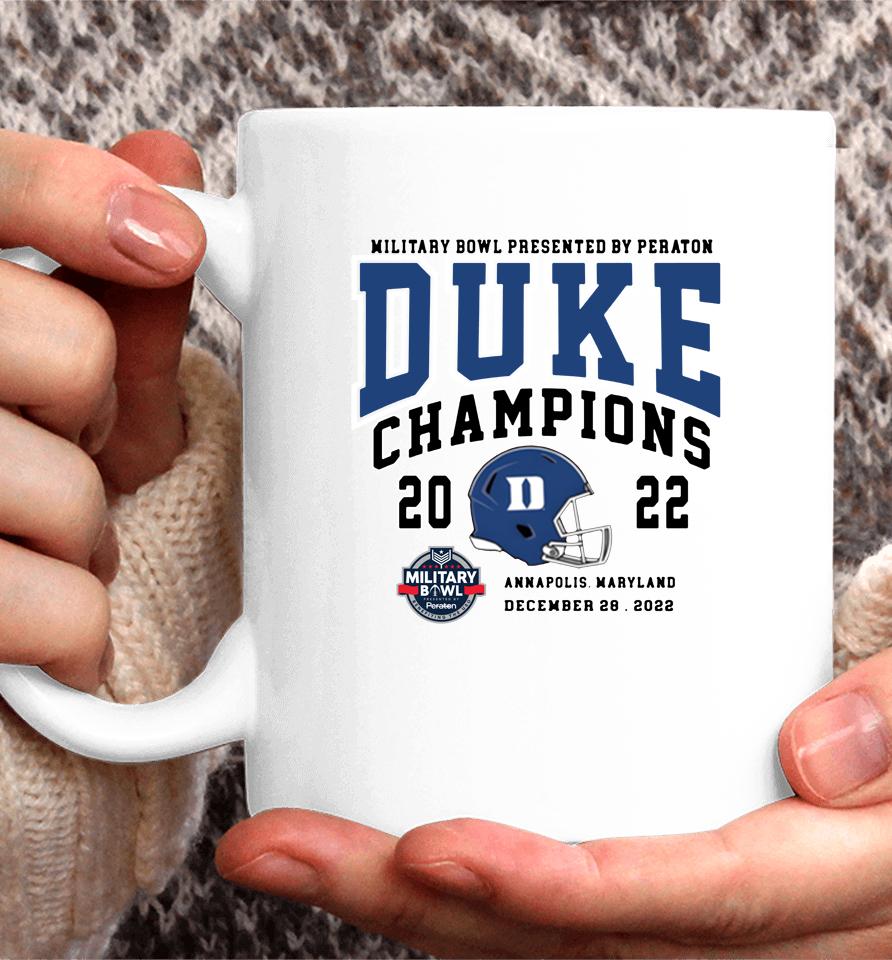 Duke Blue Devils Military Bowl 2022 Champions Coffee Mug