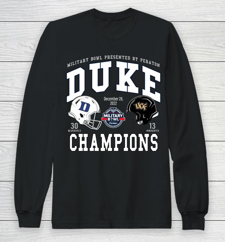 Duke Football Military Bowl 2022 Champions Long Sleeve T-Shirt
