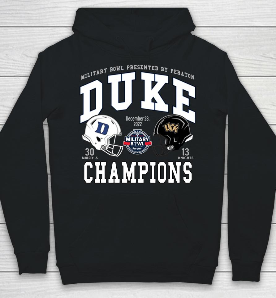 Duke Football Military Bowl 2022 Champions Hoodie