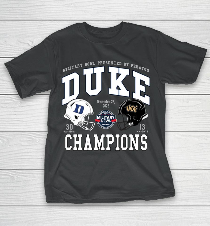 Duke Football Military Bowl 2022 Champions T-Shirt