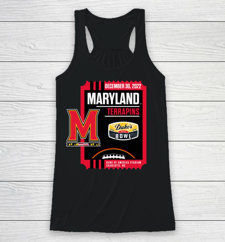 Duke's Mayo Bowl Maryland Terrapins Black Racerback Tank