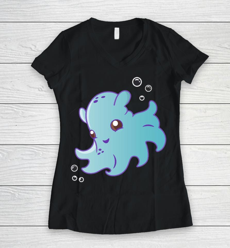 Dumbo Octopus Animated Women V-Neck T-Shirt