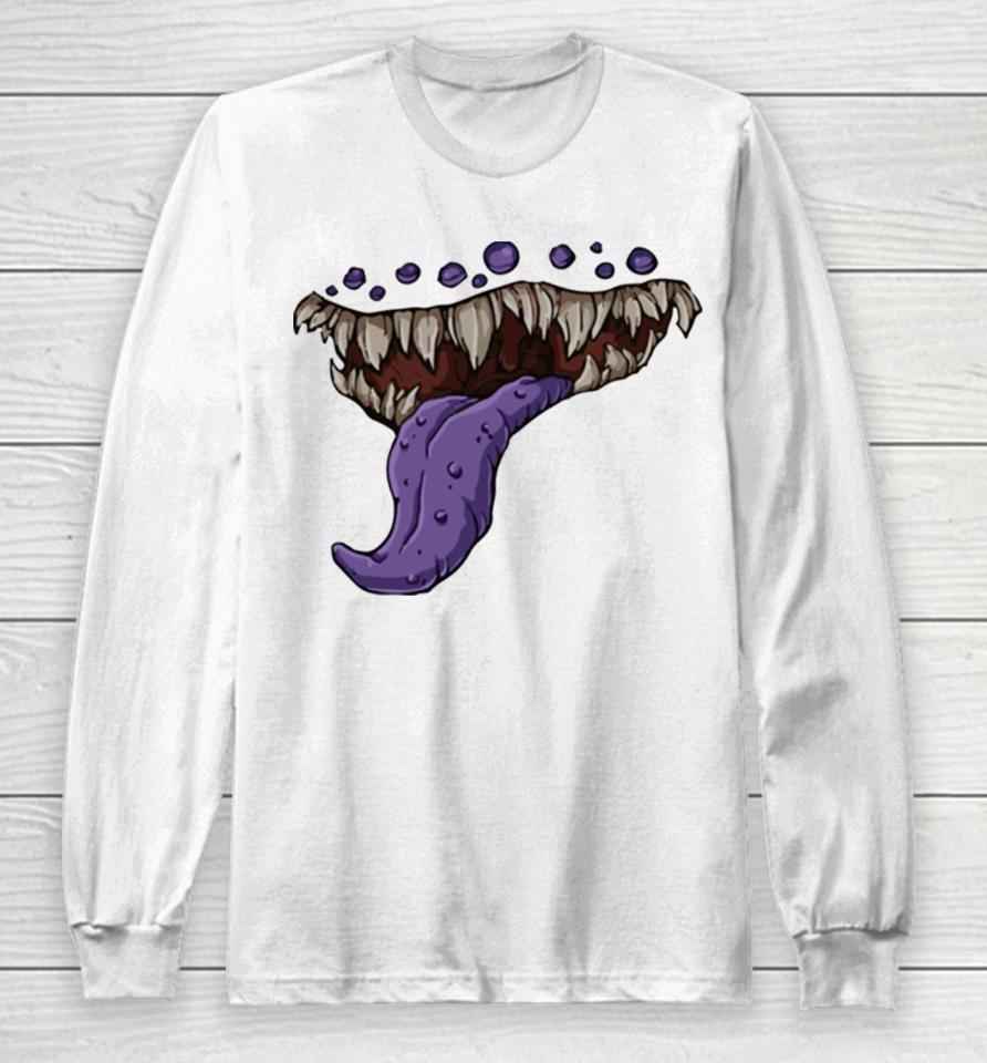 Dungeons And Dragons Mimic Mouth Print Long Sleeve T-Shirt
