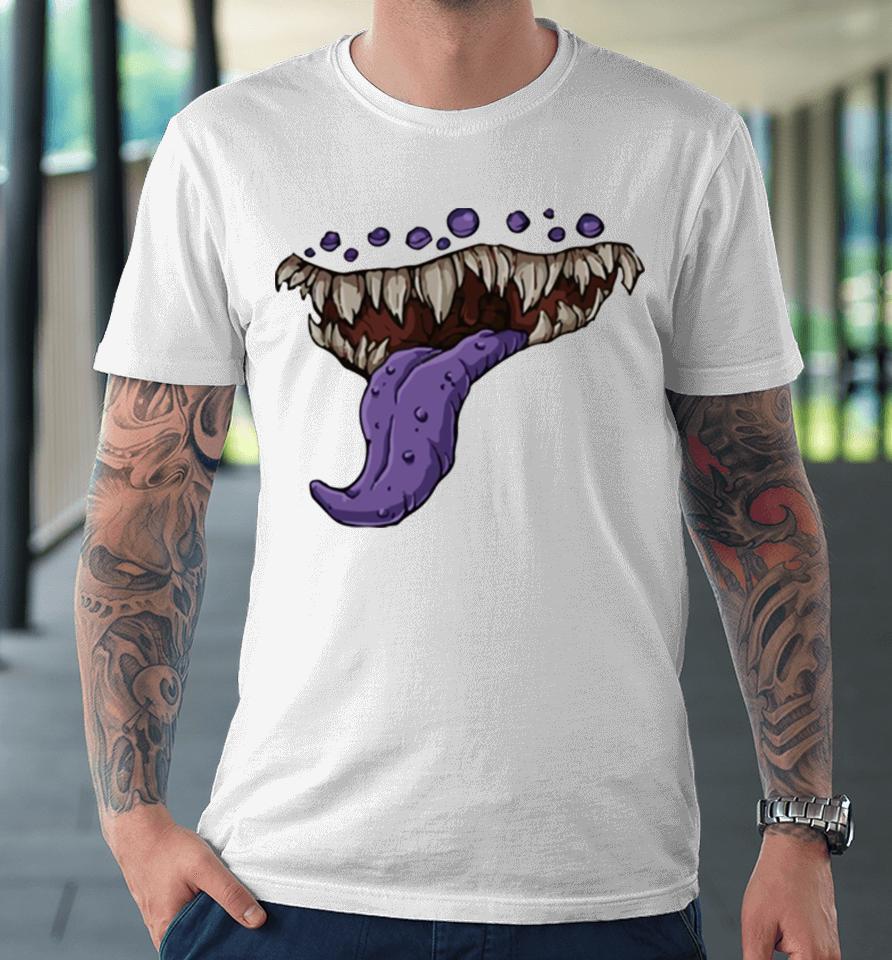 Dungeons And Dragons Mimic Mouth Print Premium T-Shirt
