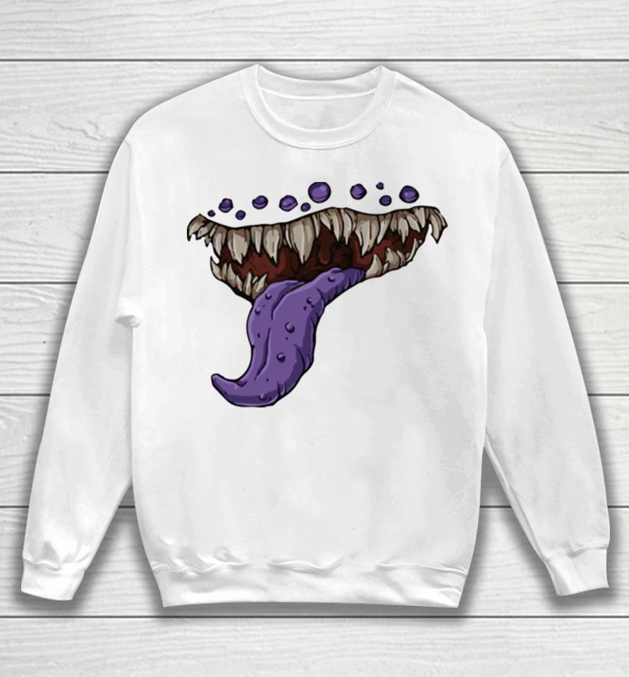 Dungeons And Dragons Mimic Mouth Print Sweatshirt