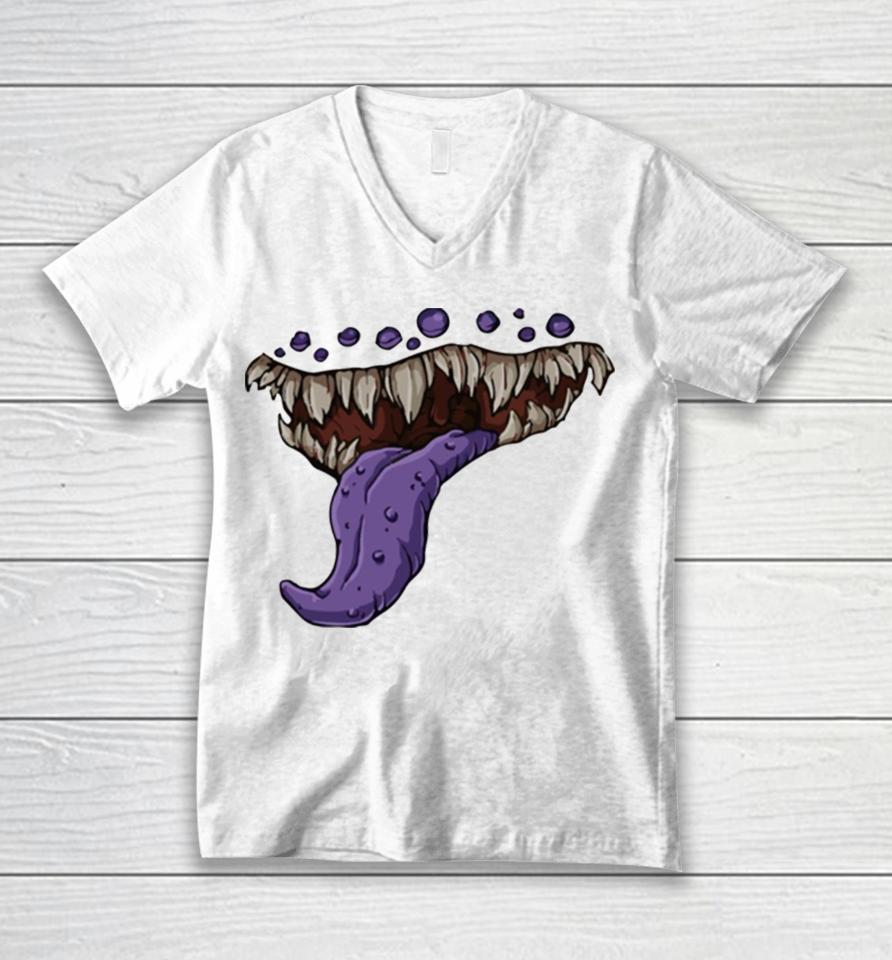 Dungeons And Dragons Mimic Mouth Print Unisex V-Neck T-Shirt