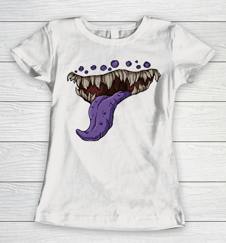Dungeons And Dragons Mimic Mouth Print Women T-Shirt