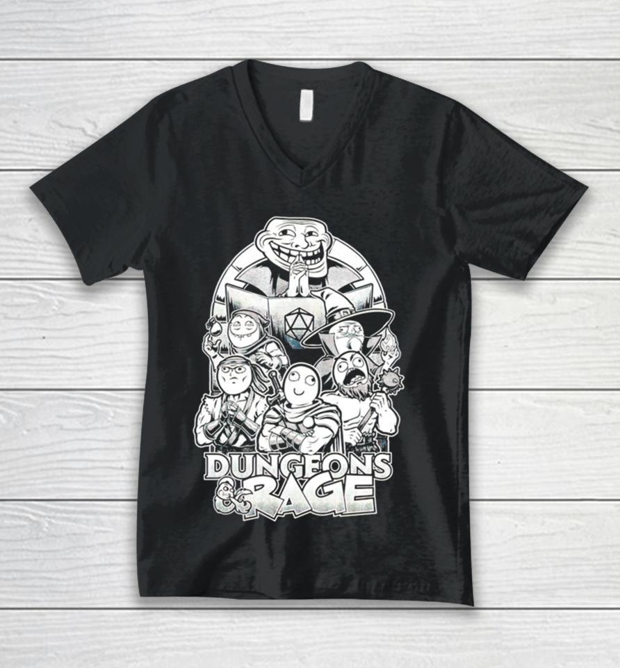 Dungeons &Amp; Rage Unisex V-Neck T-Shirt