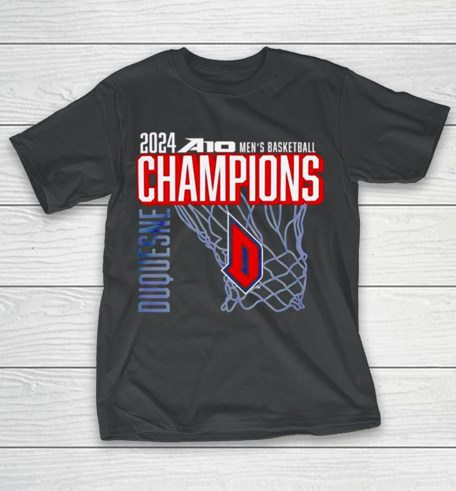 Duquesne Dukes 2024 A10 Men’s Basketball Champions T-Shirt
