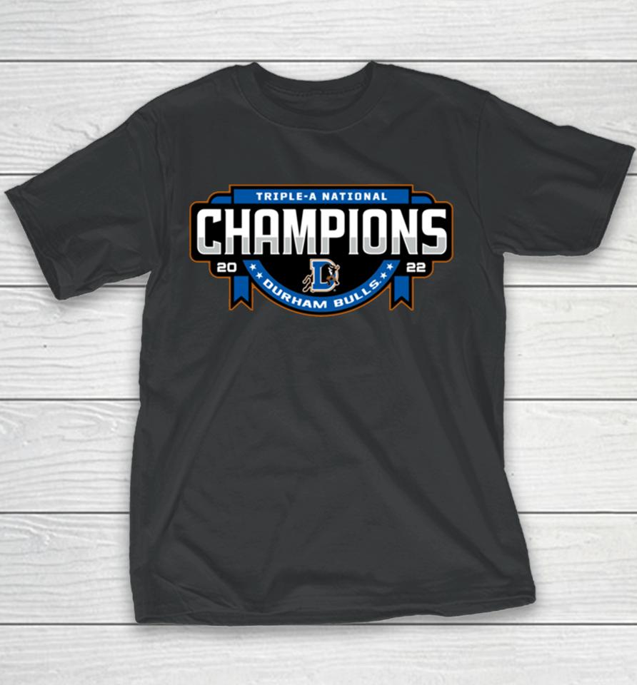 Durham Bulls 2022 Triple-A National Champion Official Youth T-Shirt